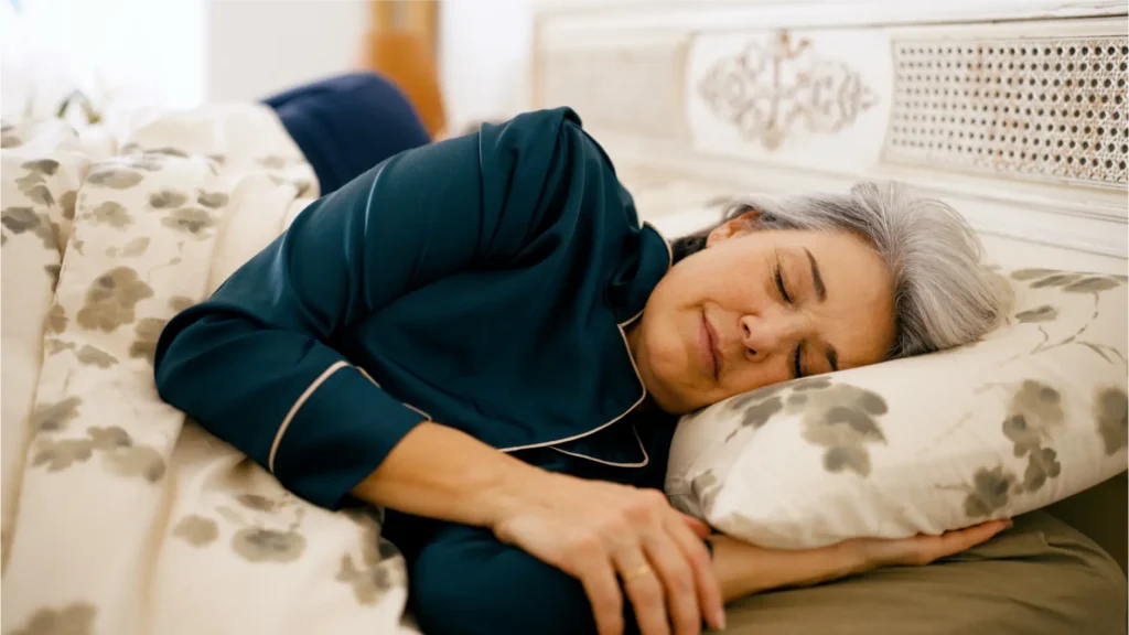 Elderly woman sleeping comfortably at home supported by overnight care in Sussex and Surrey