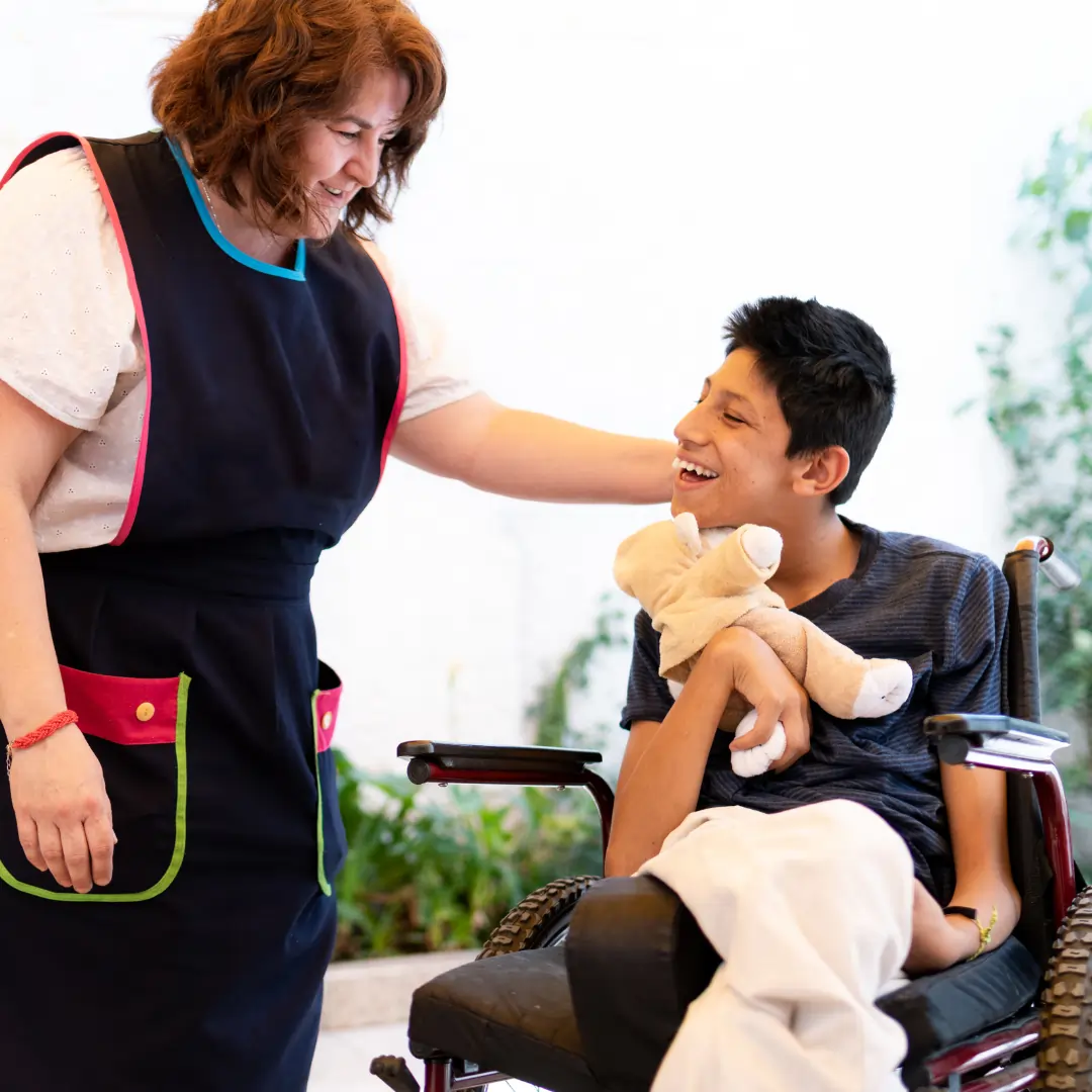 young person with celebral palsy